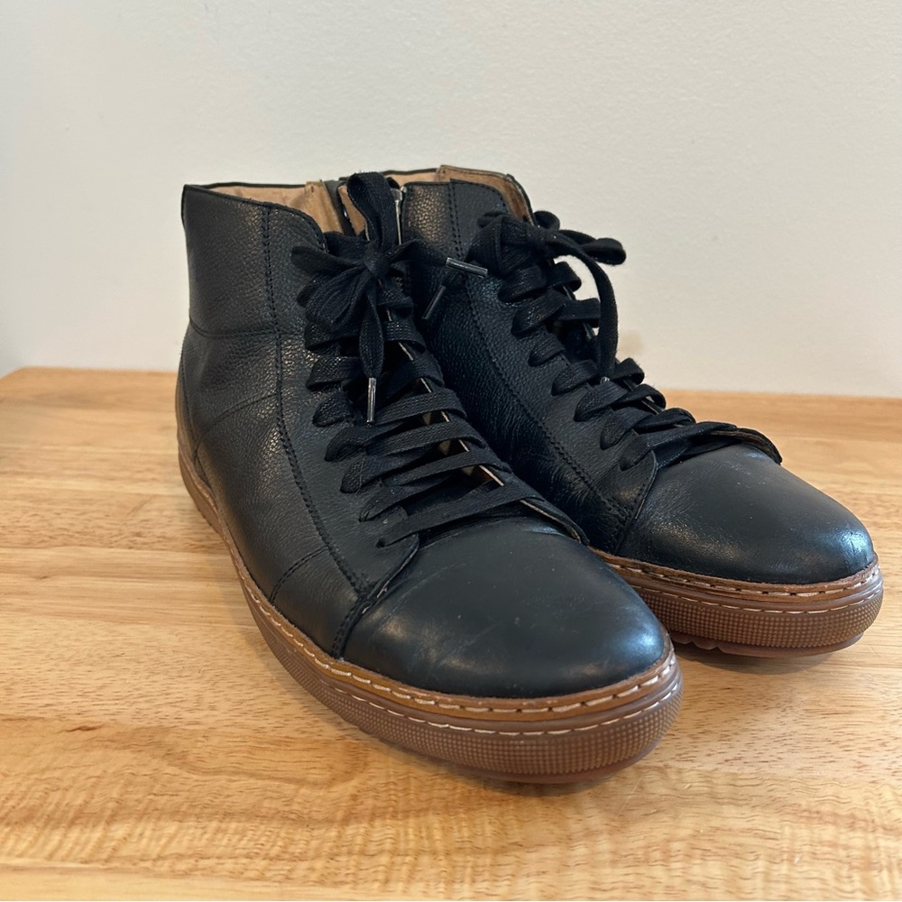 Florsheim Limited Crew Black Leather High Top Sneakers‎ Men’s 11M